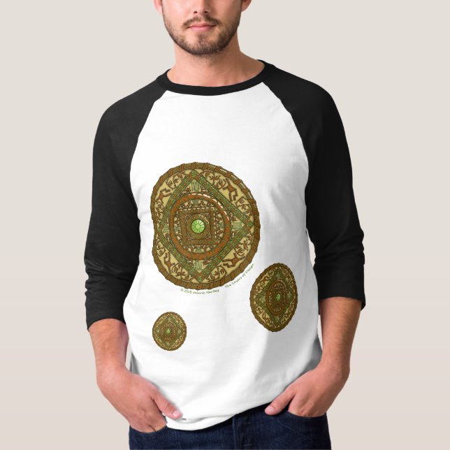 Virgo Mandala Herr Lätt Skjorta Tee Shirt (Framsida)