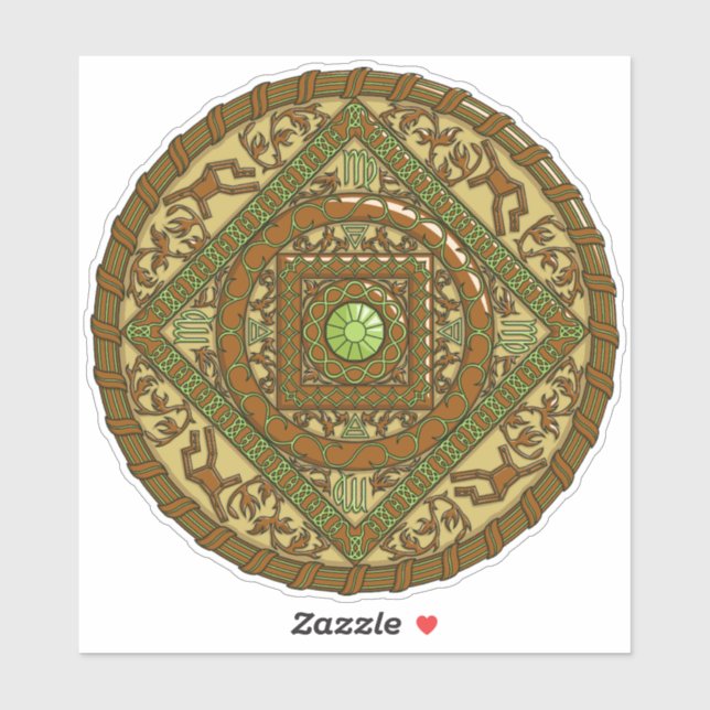 Virgo Mandala-kontursticker Klistermärken (Ark)