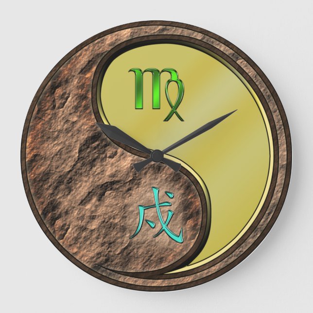 Virgo & Metall Hund Stor Klocka (Framsida)