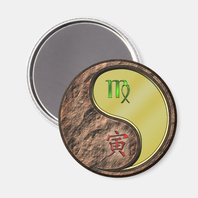 Virgo & Metalliska Tigern Magnet (Front/Back)