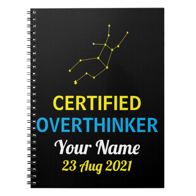 Virgo Overthinker Anteckningsbok – Personlig (Framsidan)