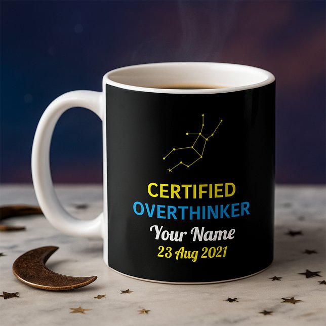 Virgo Overthinker Mugg – Bränsle av Kaffe & Panik (Skapare uppladdad)