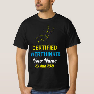 Virgo Overthinker T-Shirt – Personlig Kaos Tee