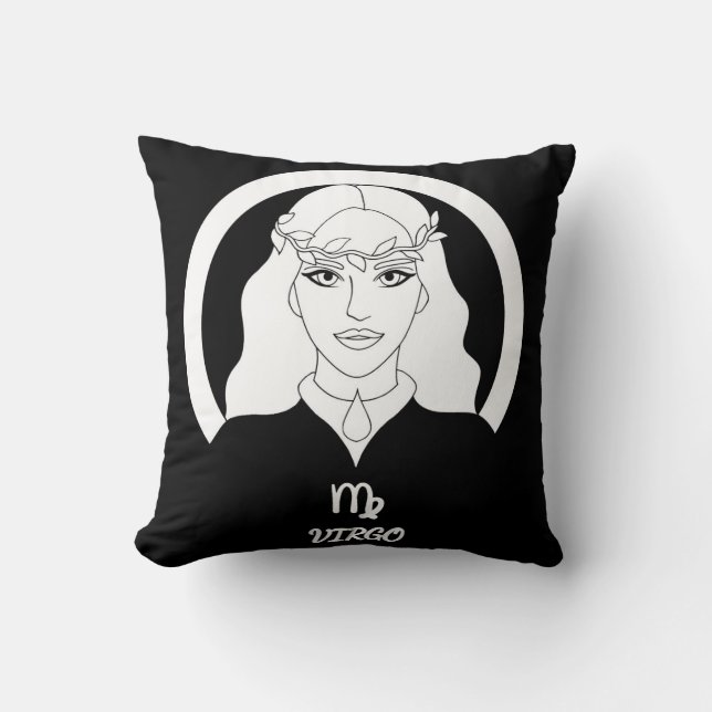 Virgo Silhouette Reversibel Kuddöverdrag Kudde (Framsida)