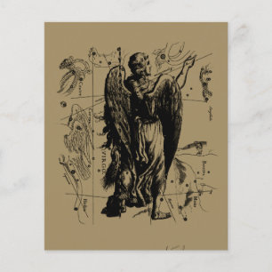 Virgo stjärnbild Hevelius 1690 Aug 23 Sept 22 Flygblad