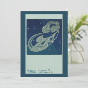 Virgo Stjärnbild Vintage Zodiak Astrologi
