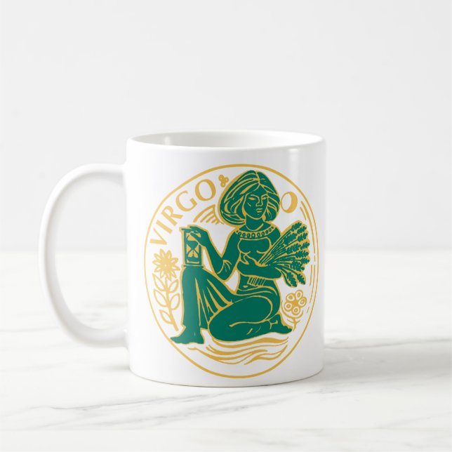 Virgo Stjärntecken Kaffemugg (Vänster)