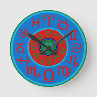 Virgo - Stjärntecken Zodiac Rund Klocka