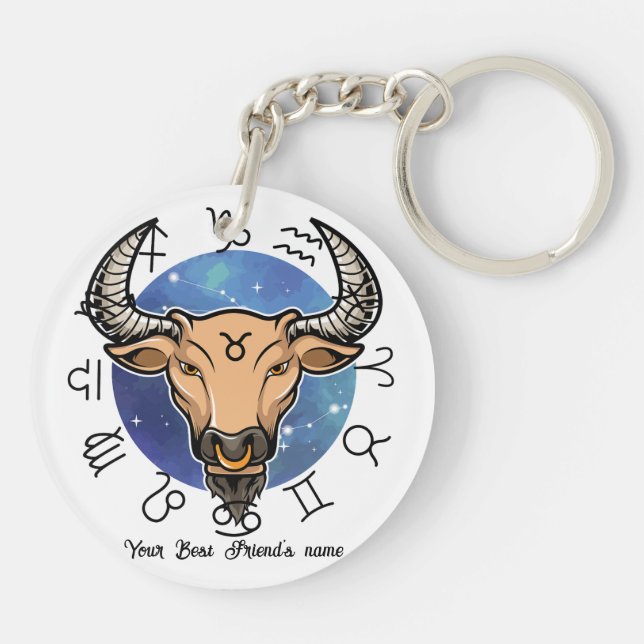  Virgo & Taurus Acrylic Keychain (Baksidan)