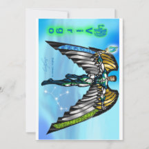 Virgo-tema födelsedagsinbjudan.