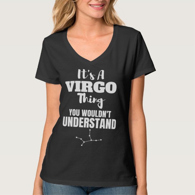 Virgo Thing Zodiac Sign Astrology T Shirt (Framsida)