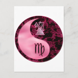 Virgo Yin Yang Vykort