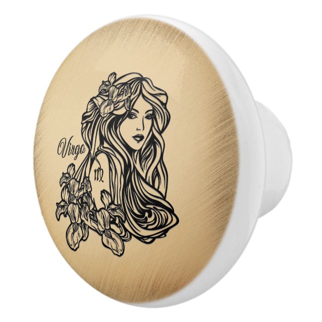 Virgo Zodiac Antik Look Knopp (Höger)