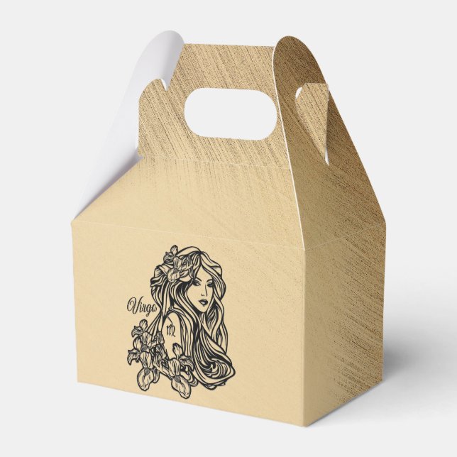 Virgo Zodiac Antik Look Presentaskar (Framsidan Sidan)