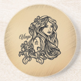 Virgo Zodiac Antik Look Underlägg
