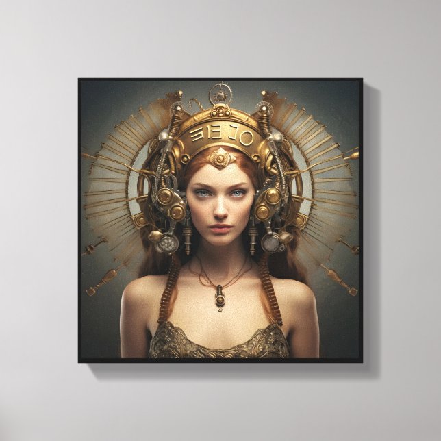 Virgo Zodiac Art Canvas – Mechanica Astral (Framsida)