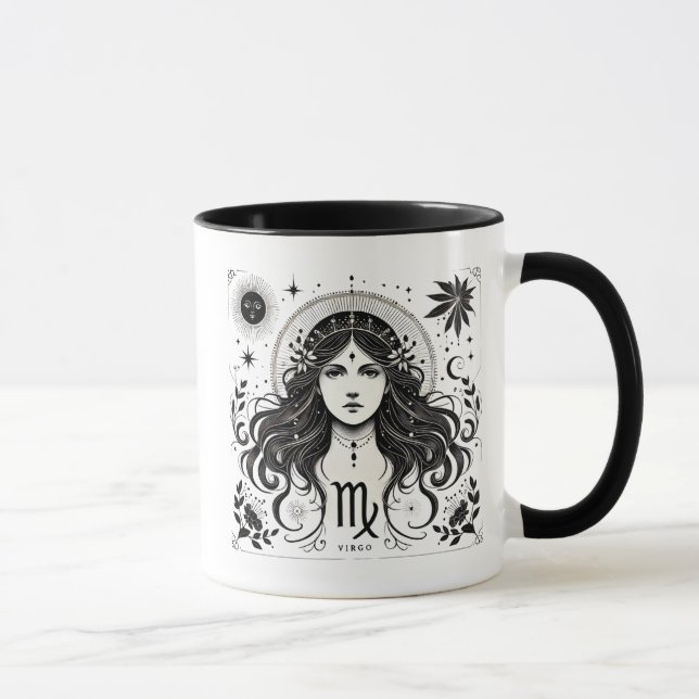 Virgo Zodiac Astrology Gift Mugg (Höger)
