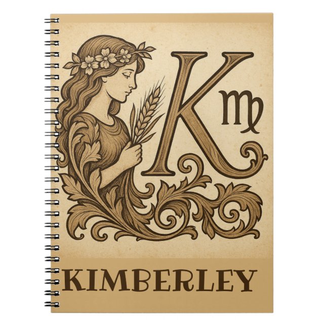 virgo Zodiac bag (K) Anteckningsbok (Framsidan)