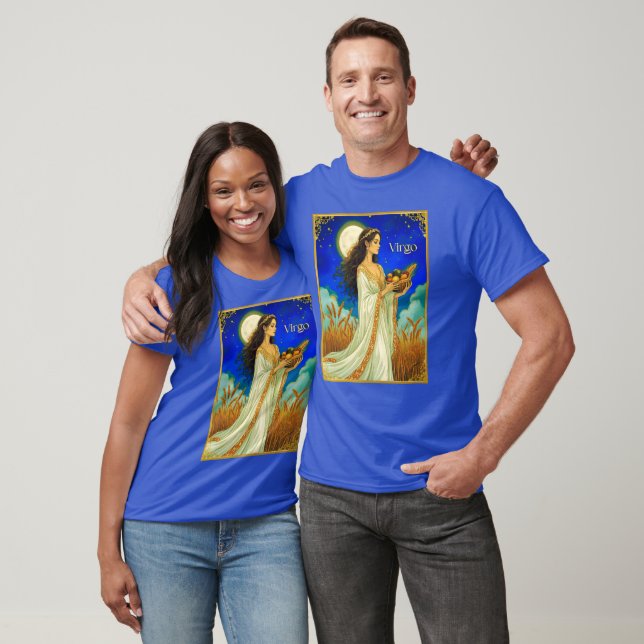 Virgo Zodiac Beauty Under a Night Sky T Shirt (Unisex)