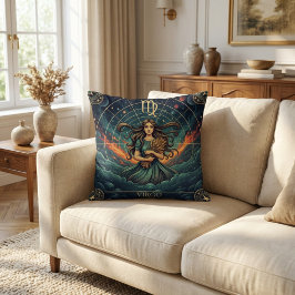 Virgo Zodiac Celestial Kudde