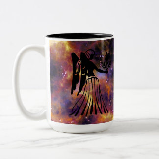 Virgo Zodiac Galaxy Art – Elegant Astrology Horosc Två-Tonad Mugg