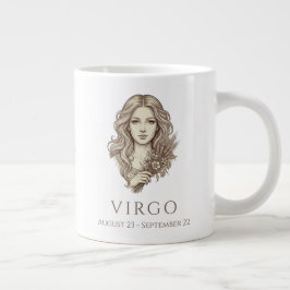 Virgo Zodiac Personalized Name & Birth Date Jumbo Mugg
