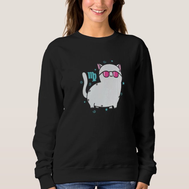 Virgo Zodiac Sign as a Cat Horoscope T Shirt (Framsida)