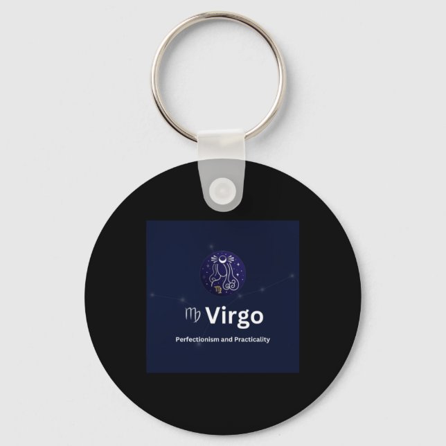 Virgo Zodiac-tecken dekal  Nyckelring (Framsida)
