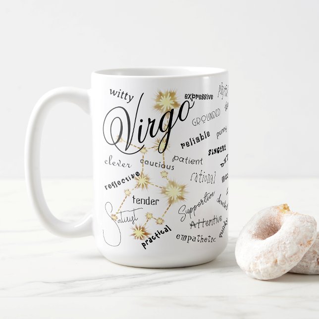 Virgo Zodiak Astrologi Egenskaper Konstellation Te Kaffemugg (Virgo Traits & Constellation. Ponder your unique traits as you  sip your coffee, tea, or chocolate.)