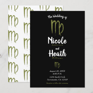 VIRGO Zodiak Astrologi Sommar Höst Bröllop  Inbjudningar