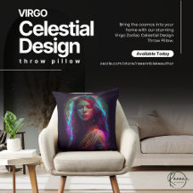 Virgo Zodiak Celestial Design Kuddinkast