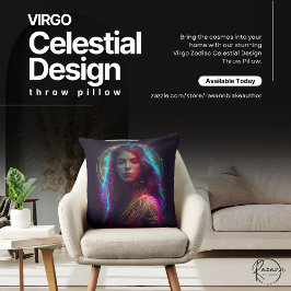 Virgo Zodiak Celestial Design Kuddinkast Kudde
