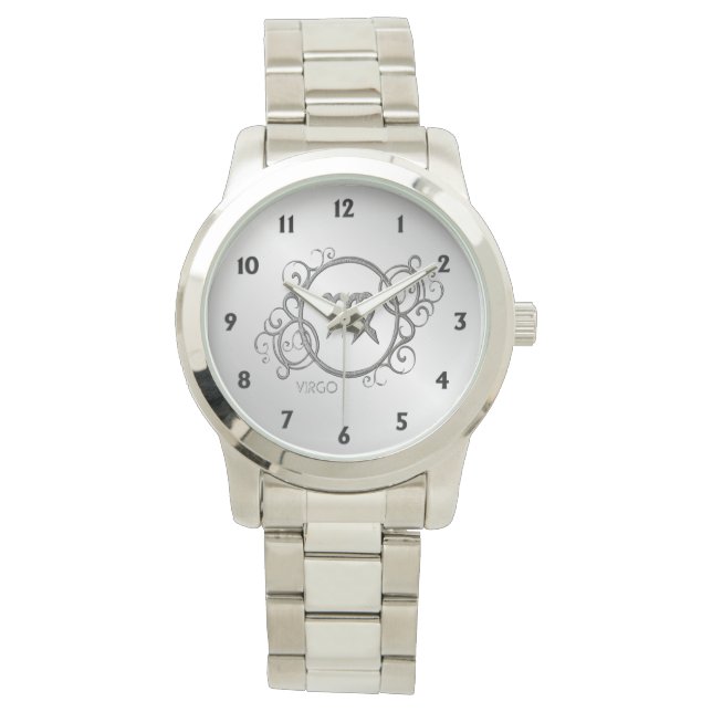 Virgo Zodiakdesign Armbandsur (Framsida)