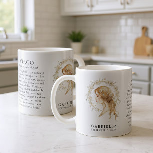 Virgo Zodiakstecken Horoskop Personlig Gåva Kaffemugg