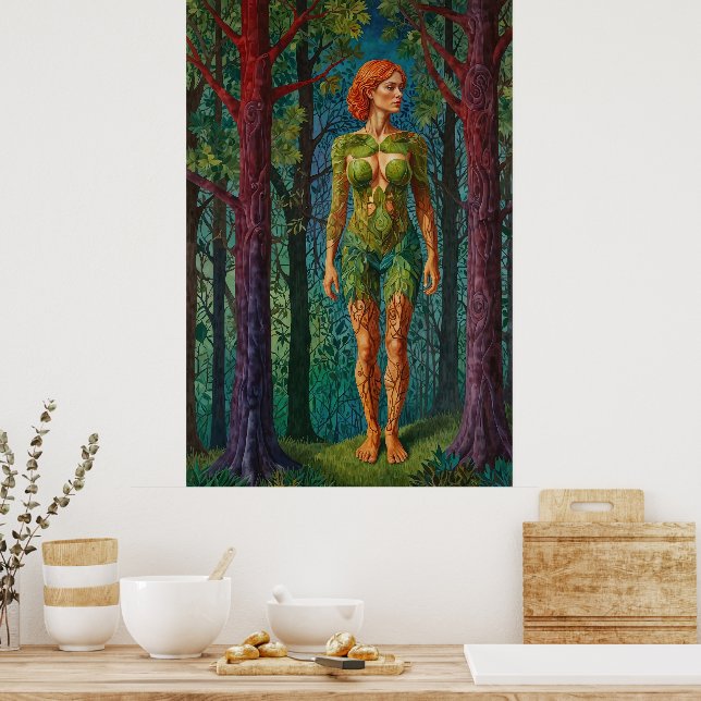 “Viridra’s Portrait” -  Veins of the Canopy     Poster (Kök)