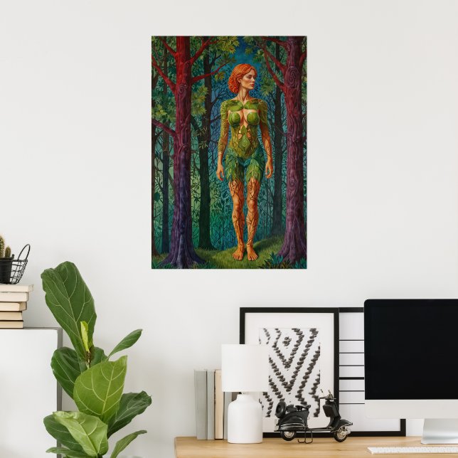 “Viridras porträtt” -  Baldakinen ådror    Poster (Hemmakontoret)
