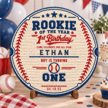 Virka Baseball Biljett 1-årsdag baby pojke
