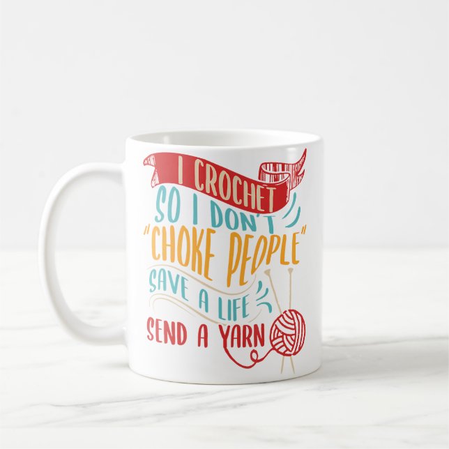 Virka Garn Quiltning Stickning Virkning För Croc Kaffemugg (Vänster)