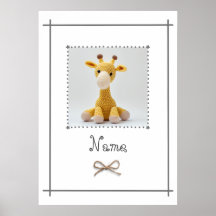 Virka Giraff Barnkammare Minimalistisk Väggkonst