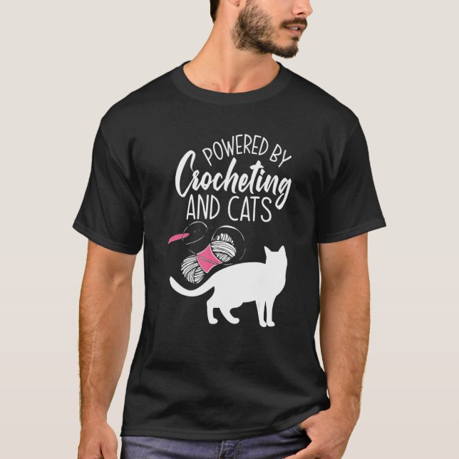 Virka Katt Virka Virkning T Shirt (Framsida)