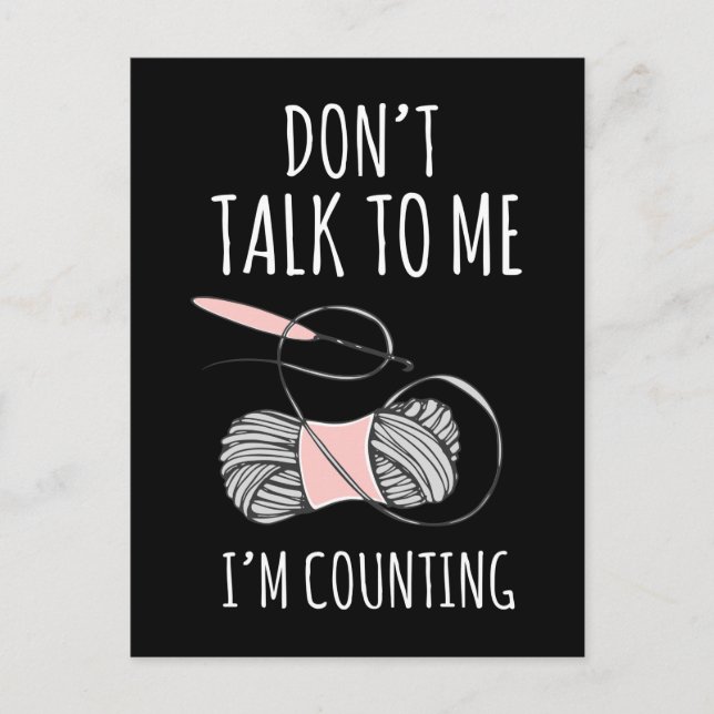 Virka Mamma Garn Humor Hantverk Mormor Vykort (Framsida)