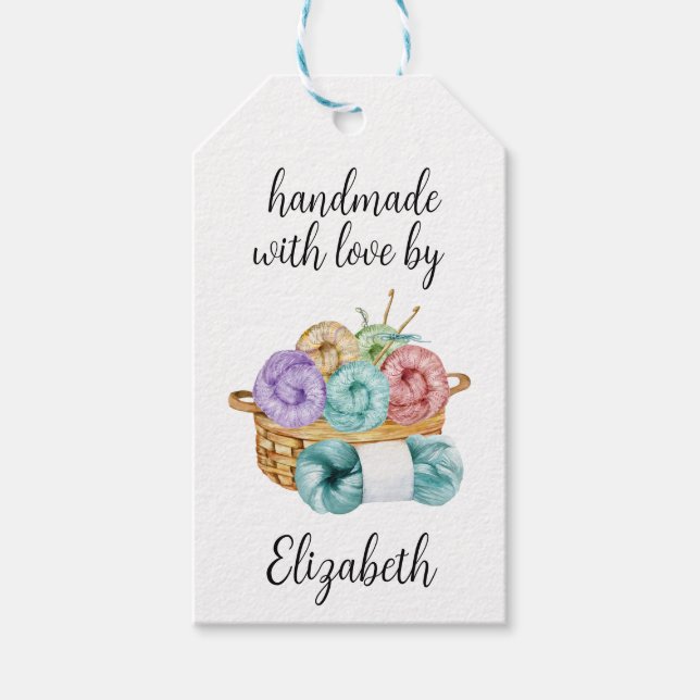 Virka Med Kärlek Virkat Presentetikett (Framsidan)