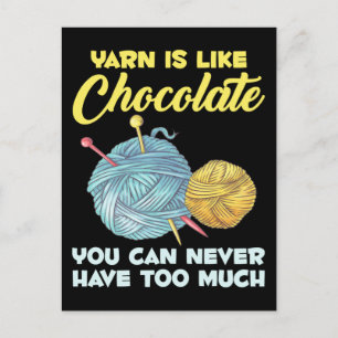 Virka och chokladstickare gör hantverk älskare av  vykort