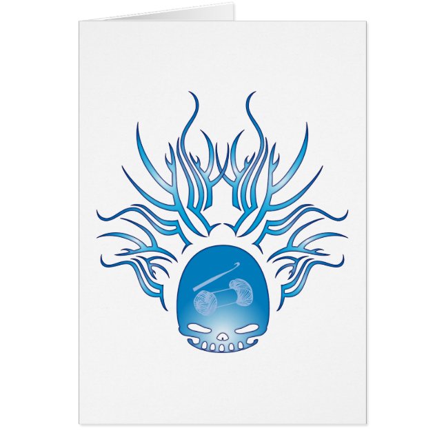 Virka skallen hälsningskort (Framsidan)