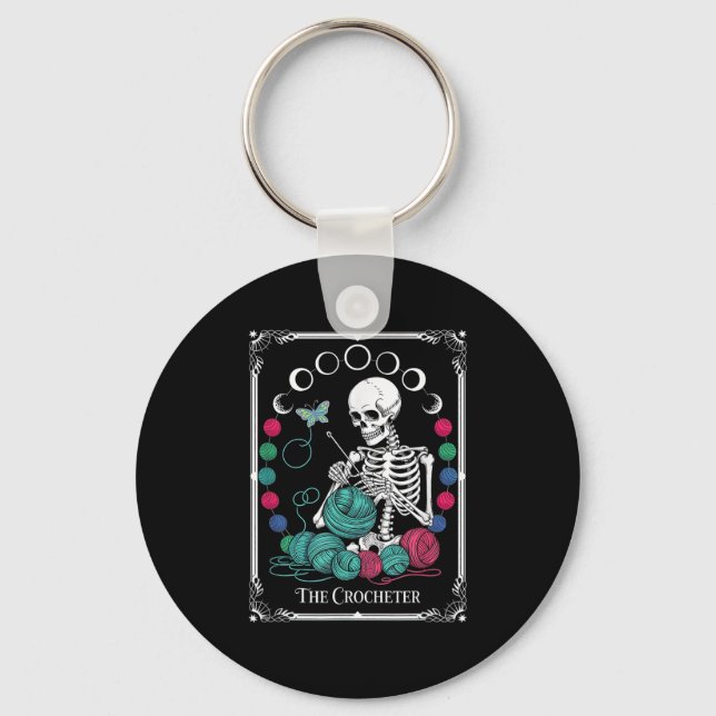 Virka Tarotkort Rolig Garn Design  Nyckelring (Framsida)
