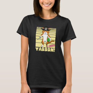Virkad Pirat Katt Med Ull Och Virknål Virkning T Shirt