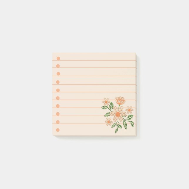 Virkade blommor effekt post-it block (Framsida)