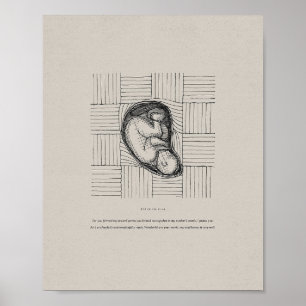 Virkade mig i min moders liv - Psalm 139 Poster