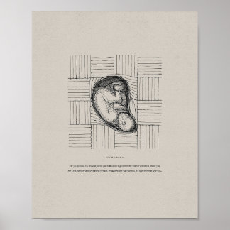 Virkade mig i min moders liv - Psalm 139 Poster