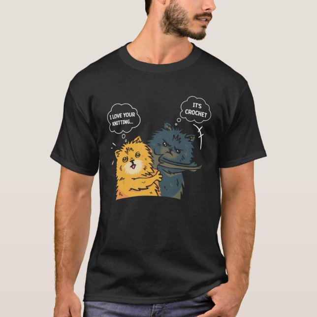 Virkar mamma Katt Slår Det s Virkat T Shirt (Framsida)